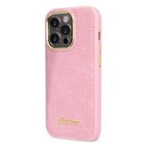 crocs lt - Guess GUHCP14LHGCRHP iPhone 14 Pro 6,1 colio eilinis/rožinis kietas dėklas Croco kolekcija - 1 nuotrauka