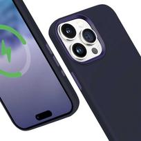 apple iphone 15 magsafe - Crong Color Cover LUX Magnetic – dėklas, skirtas iPhone 15 Pro MagSafe (tamsiai mėlynas) - 1 nuotrauka