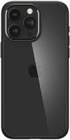 Dėklas Spigen Crystal Hybrid, matinė juoda – iPhone 15 Pro Max