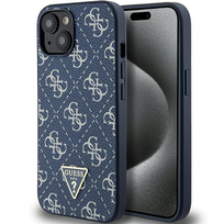 iphone 7 plus deklas - Apple iPhone 14 plus / 15 plus Guess dėklas 4G Triangle Metal Logo (GUHCP15MPG4GPB) mėlynos spalvos - 1 nuotrauka