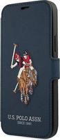 Us Polo Assn US Polo USFLBKP12LPUGFLNV Apple iPhone 12 Pro Max 6,7" dėklas telefonui mėlynos spalvos book Polo Embroidery Collection