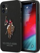 Us Polo Assn US Polo USHCP12SPUGFLBK Apple iPhone 12 mini 5,4" telefono dėklas juodos spalvos Polo Embroidery Collection