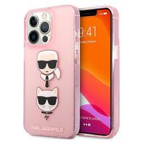 iphone 13 telefono deklas karl lagerfeld - Karl Lagerfeld Case iPhone 13 / 13 Pro 6.1 KLHCP13LKCTUGLP kietas dėklas, rožinis blizgus Karl's – Choupette - 1 nuotrauka