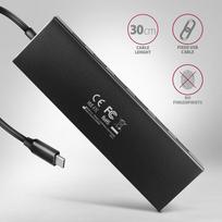 usb c 3 2 gen 2 kabelis - Axagon HUE-F7C USB-C 7-port Hub 3.2 Gen 1 su įkrovimo palaikymu 0.3m Juodas (Black) - 1 nuotrauka