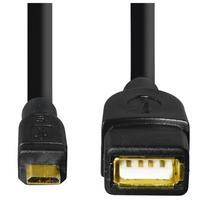 Hama 00173892 USB 2.0 OTG adapterio laidas micro B kištukas - A lizdas 15 cm Juodas (Black)