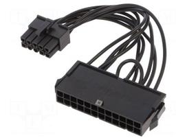Akyga AK-CA-76 P1 Adapteris su kabeliu 20+4 pin (f) - 10pin (m) 0.1m Juodas (Black)