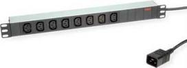 Roline 19 8-way Power Strip C13 + C20, Aluminum, 2m