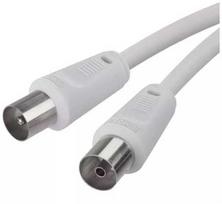 EMOS RF TV antenos kabelis 5m kištukas - lizdas baltas (White)