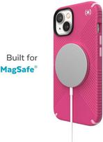 derinama - Speck Presidio2 Grip   MagSafe – iPhone 14 Plus dėklas su MICROBAN danga (skaitmeninė rožinė / žiedinė / balta) - 1 nuotrauka