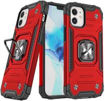 magnetinis telefono laikiklis - Wozinsky Dėklas šarvuotas dėklas iPhone 14 Plus magnetiniam laikikliui Ring Armor raudona - 1 nuotrauka