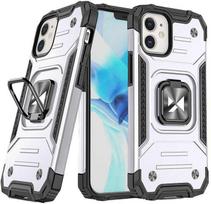 Wozinsky Dėklas šarvuotas dėklas iPhone 14 magnetiniam laikikliui Ring Armor sidabrinė