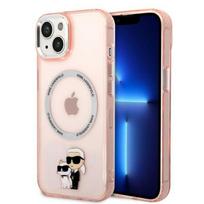 iphone 15 plus magsafe deklas - Apple iPhone 14 Plus Karl Lagerfeld dėklas Iconic Karl&Choupette Magsafe (KLHMP14MHNKCIP) rožinės spalvos - 1 nuotrauka