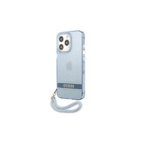 ausines apple 2 pro - Apple iPhone 13 Pro Guess dėklas Translucent Stap (GUHCP13LHTSGSB) mėlynos spalvos - 1 nuotrauka