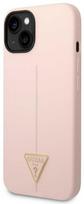 apple iphone 14 plus - Guess dėklas, skirtas iPhone 14 Plus 6,7 GUHCP14MSLTGP rožinis kietas dėklas, skirtas Silicone Line – trikampis - 1 nuotrauka
