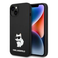 apple iphone 14 plus - Karl Lagerfeld dėklas iPhone 14 Plus 6,7 KLHCP14MSNCHBCK juodas HC Silicone NFT Choupette - 1 nuotrauka