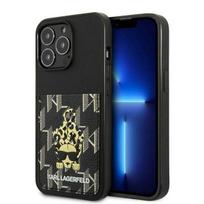 telefono deklas karl lagerfeld - Apple iPhone 13 Pro Karl Lagerfeld dėklas Karlimals Cardslot (KLHCP13LCANCNK) juodos spalvos - 1 nuotrauka