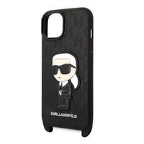 telefono deklas karl lagerfeld - Apple iPhone 14 Karl Lagerfeld dėklas Monogram Ikonik Patch (KLHCP14SSTKMK) juodos spalvos - 1 nuotrauka