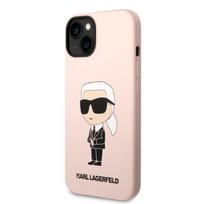 iphone 14 silikoninis deklas - Apple iPhone 14 Plus Karl Lagerfeld dėklas silikoninis Ikonik (KLHMP14MSNIKBCP) rožinės spalvos - 1 nuotrauka