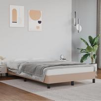 Lova VLX Faux Leather 280842, kreminė, 211x125 cm, su grotelėmis