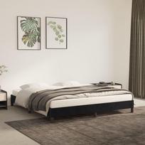Lova VLX Velvet 280386, juoda, 214.5x194 cm, su grotelėmis