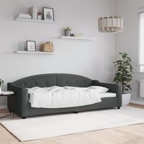 lova sofa 90x200 - vidaXL Sofa, tamsiai pilkos spalvos, 90x200cm, audinys - 1 nuotrauka