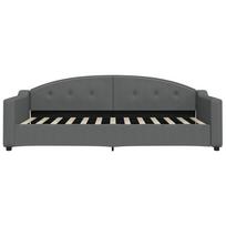 lova sofa 90x200 - vidaXL Sofa, tamsiai pilkos spalvos, 90x200cm, audinys - 3 nuotrauka