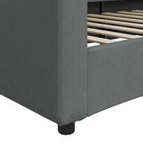 lova sofa 90x200 - vidaXL Sofa, tamsiai pilkos spalvos, 90x200cm, audinys - 6 nuotrauka