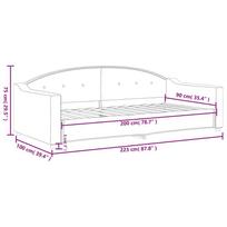 lova sofa 90x200 - vidaXL Sofa, tamsiai pilkos spalvos, 90x200cm, audinys - 8 nuotrauka