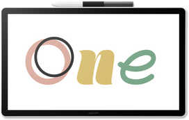 Wacom One 14, Juoda/Balta (Black/White)