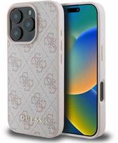 Guess 4G Classic iPhone 16 Pro dėklas - Rožinis (Pink)