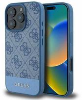 Guess GUHCP16XG4GLBL Apple iPhone 16 Pro Max 6.9" dėklas telefonui mėlynos spalvos hardcase 4G Bottom Stripe