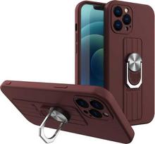 iphone 12 pro max deklai - Hurtel Ring silikoninis dėklas skirtas iPhone 13 Pro, rudas - 1 nuotrauka