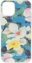 Dėklas KENZO ORIGINAL CASE IPHONE 11 PRO Mėlynas-Baltas FLOWERS