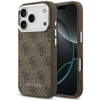 iphone 17 pro max deklas - Dėklas Guess 4G Classic Logo MagSafe skirtas Apple iPhone 17 Pro Max rudos spalvos - 1 nuotrauka