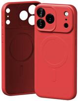 Mercury Semi-Silicone MagSafe dėklas skirtas Apple iPhone 17 Pro Max raudonos spalvos
