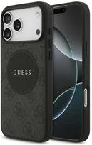 Dėklas Guess 4G Circle Classic Logo MagSafe skirtas Apple iPhone 17 Pro Max juodos spalvos