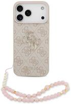 Guess 4G Strap 4G Classic Logo dėklas skirtas Apple iPhone 17 Pro Max rožinės spalvos