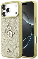 Guess Fixed Glitter Big 4G dėklas skirtas Apple iPhone 17 Pro Max aukso spalvos