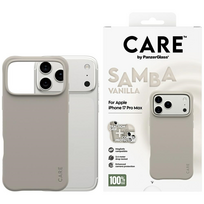 „Panzer Glass CARE“ – madingas „Samba MagSafe iPhone 17 Pro Max“ vanilės spalvos dėklas