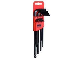 galingas - Bahco L-formos šešiakampių atsuktuvų rinkinys 9vnt 1,5-10mm suapvalintais galais - 1 nuotrauka