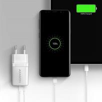30w pakrovejas - AXAGON Wall Charger 2x port (USB-A USB-C), 30W | ACU-PQ30W - 6 nuotrauka