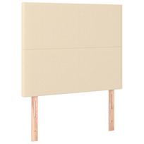 miegamojo lova 100x20 - vidaXL Lova su spyruoklėmis ir čiužiniu, kreminė (Cream), 100x200 cm, audinys - 6 nuotrauka