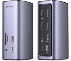 Ugreen CM555 Daugiafunkcinė Stacija Dokavimo 12in1 USB-C, pilka (Gray)