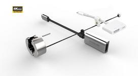 Vivolink PROADRING10S HDMI į USB-C ir Lightning adapteris Sidabras (Silver)