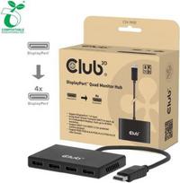 3d 4k - Club 3D CSV-7400 MST Hub 1x DisplayPort į 4x DisplayPort - 1 nuotrauka