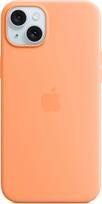 apple 15 with magsafe - Apple "Silicone Case with MagSafe iPhone 15 Plus (MT173ZM/ A)" Orange Sorbet - 1 nuotrauka