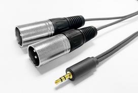 Vivolink PROMJXLRS02 3.5mm to 2 x XLR Male Cable 2m