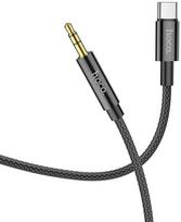 Hoco UPA19 AUX Jack 3.5 mm į USB-C laidas 1m Juodas (Black)