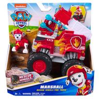 SPIN MASTER Paw Patrol Rescue Wheels gaisrinė mašina - Maršalas (juoda/raudona)