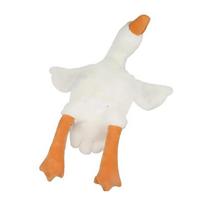 Kiddyz pliušinis žąsies formos žaislas, 50 cm, Baltas-Oranžinis (KIDD-GOO-WT)